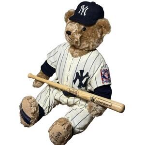 Cooperstown Bears Lou Gehrig 1939 NY Yankees Teddy Bear LE 162/1000 with Bat